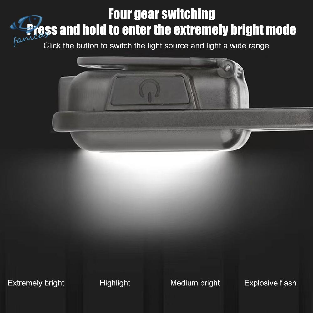 Đèn led Kẹp Chống Nước ipx4 400lm 500mah Có Thể Bỏ Túi Tiện Dụng