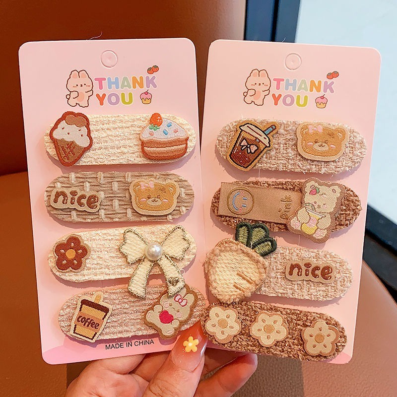Bộ 4 Miếng Dán Tóc Thần Kỳ Thời Trang Thu Đông Cho Bé Gái