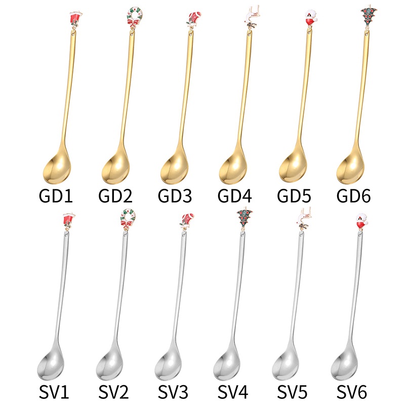 Hueqrh Muỗng Inox Trang Trí Giáng Sinh