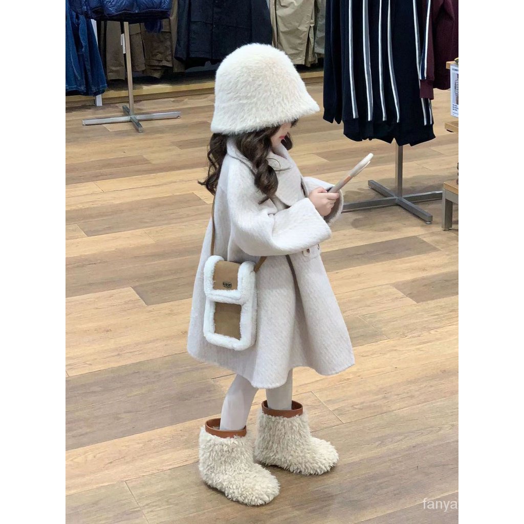 Áo Khoác Len Dày Phong Cách Thu Đông Mới 2023 Cho Bé Gái