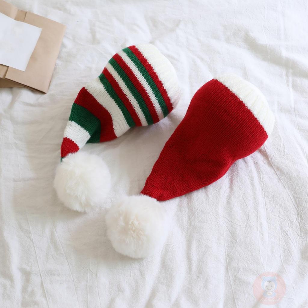 Mũ Len Trùm Đầu Họa Tiết Kẻ Sọc Thời Tiết Giáng Sinh laa6