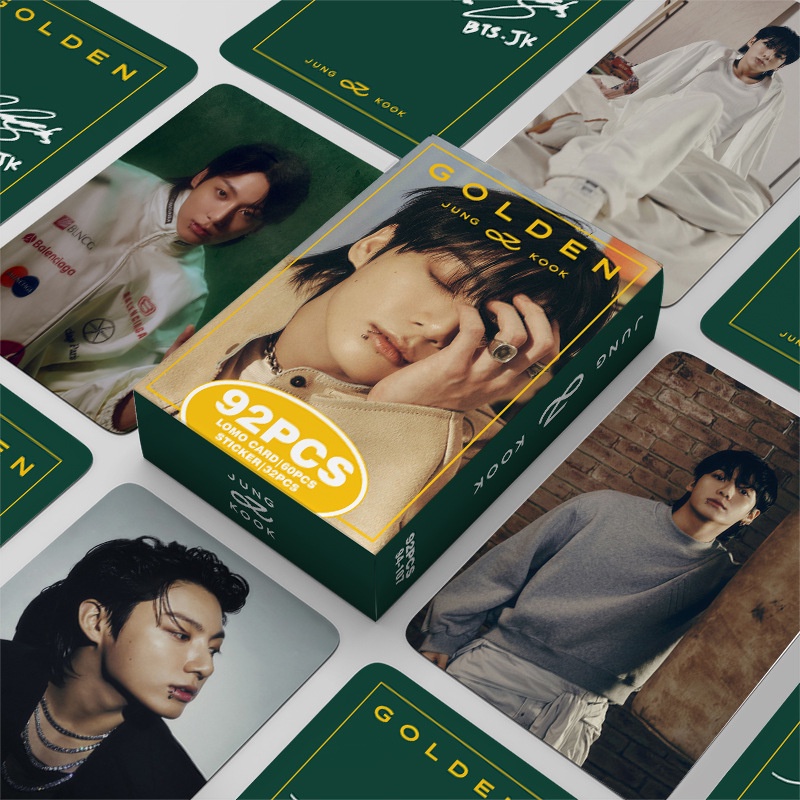 BTS JUNGKOOK Album GOLDEN Photocard Lomo Card Postcard Sticker