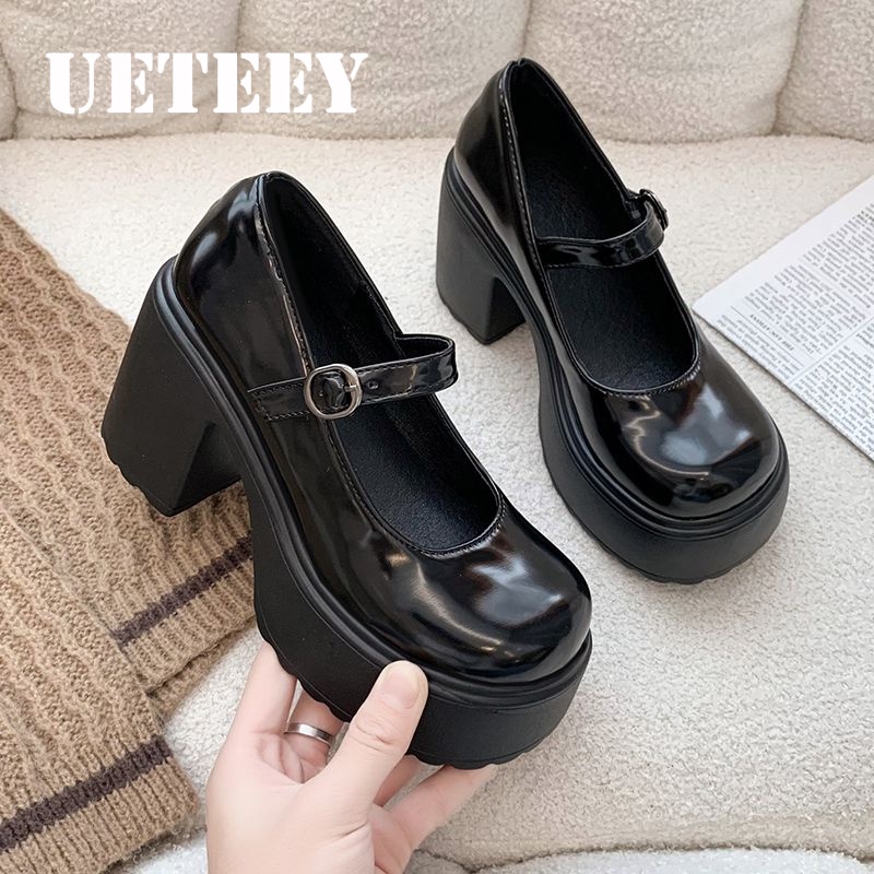 UETEEY  giày búp bê Mary Jane Lolita Đế da mềm đế êm thời trang Nhẹ nhàng Linh hoạt Mềm mại Phối màu tinh tế Thoải mái FLF23B0KHA 46Z231112