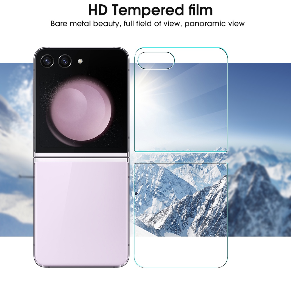 Set 2 Kính Cường Lực Bảo Vệ Màn Hình / Mặt Trước / Sau Chống Trầy Xước Cho samsung galaxy z flip 5