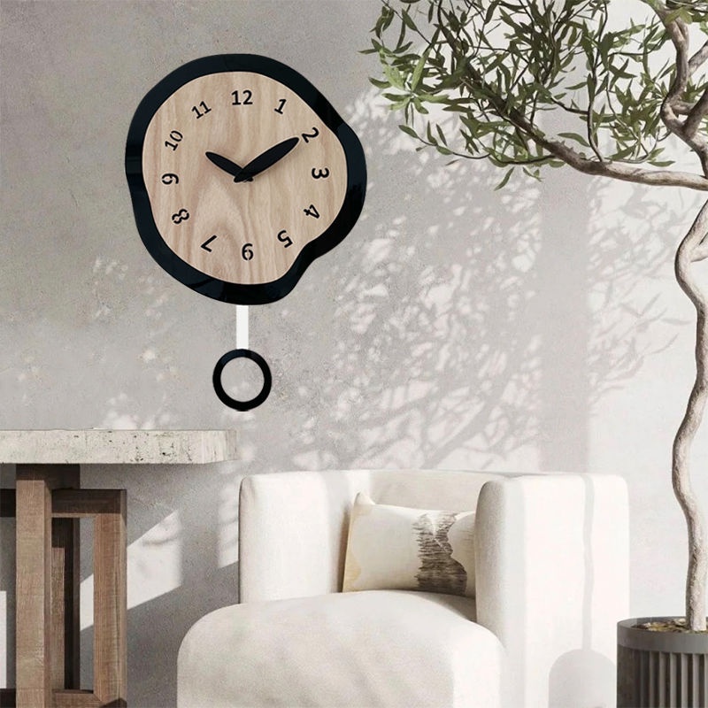 Đồng Hồ Treo Tường Màu Gỗ Đơn Giản Naafenai