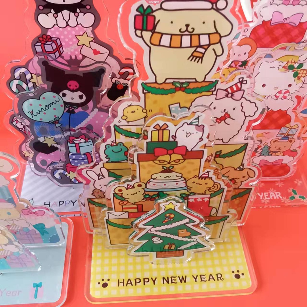 Thiệp Giáng Sinh sanrio acrylic Hoạt Hình kuromi cinnamoroll Để Bàn Trang Trí Cho Nữ