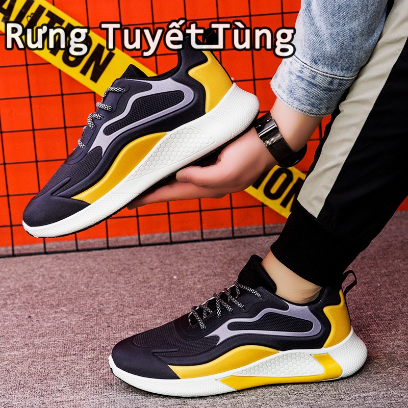 SHANMUSENLIN☘Giày Thể Thao Nam Thoáng Khí Siêu Nhẹ Phong Cách Mới