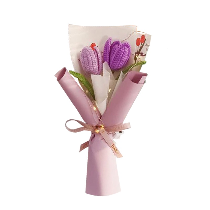 Hoa Tulip Handmade loang màu siêu xinh,bó hoa tốt nghiệp cute handmade làm từ len mix,tặng người yêu