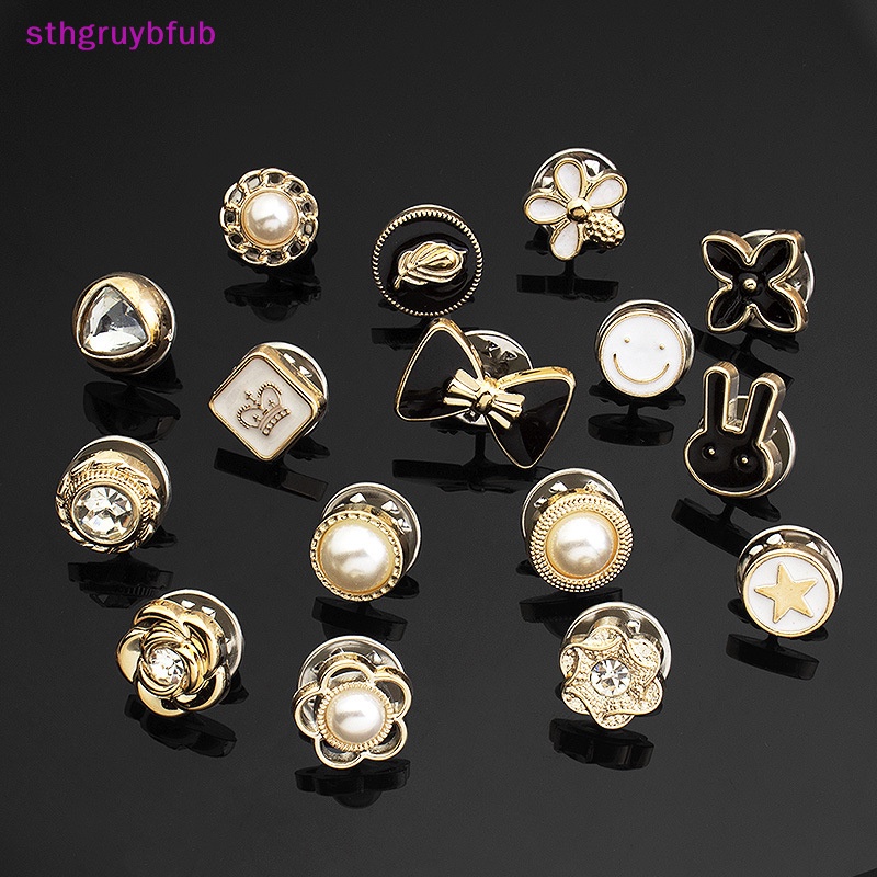 Set 10 Ghim Cài Áo Đính Ngọc Trai Nhân Tạo Thời Trang vn