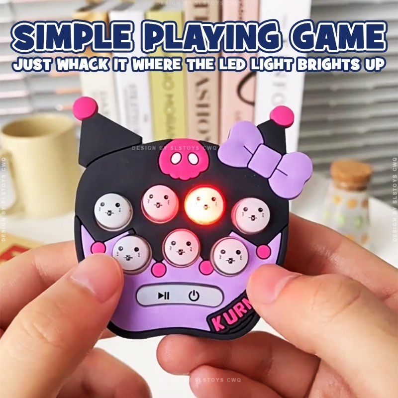 Sanrio Bộ Đồ Chơi Máy Chơi game Cầm Tay mini Chống Rơi Họa Tiết Hoạt Hình Dễ Thương Kèm Móc Khóa Tiện Dụng Cho Gia Đình