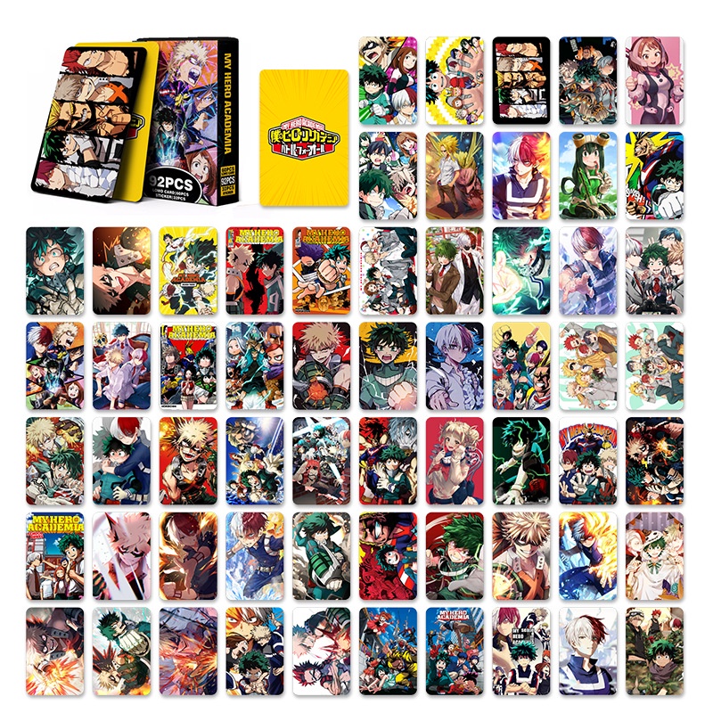 My Hero Academia Laser Box Photocard Lomo Card Postcard Stickers
