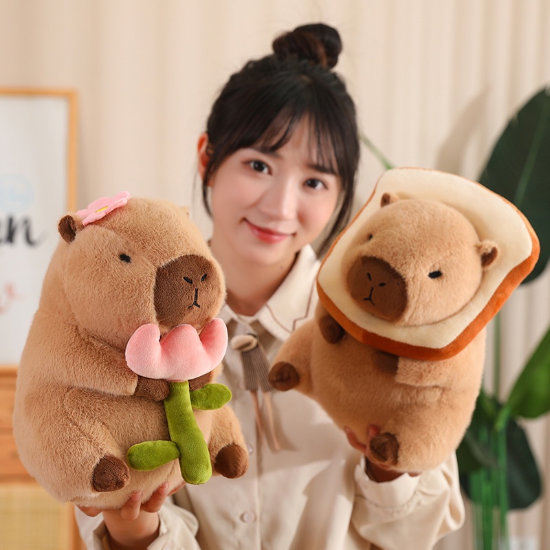 Capybara Thỏ sang trọng đồ chơi dễ thương khủng long bơ trái cây búp bê Lena gấu nhồi bông Teddy gấu búp bê Capybara plush toy siêu mềm Búp Bê Nhồi Bông Capybara Mềm Mại Đáng Yêu Gấu Bông Mô Phỏng Capybara Rytanda