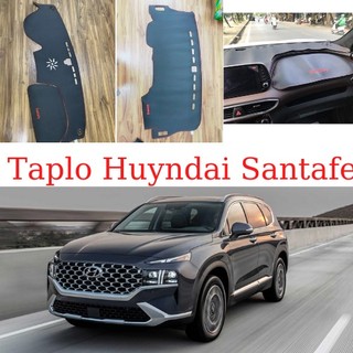 Thảm taplo hyundai santafe 2019, 2020, 2021, 2022 da vân carbon cao cấp, chống nóng taplo xe