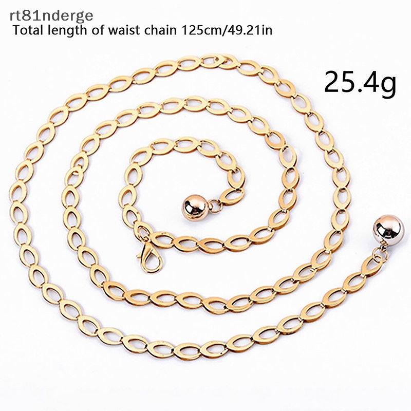 Thắt Lưng Dây Xích Mặt Tròn Bằng Kim Loại Màu Bạc Thời Trang Cho Nữ