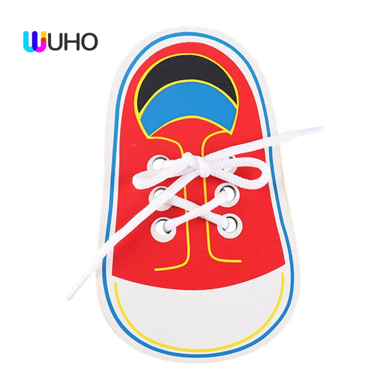 Đồ Chơi Tập Buộc Dây Giày Gỗ Cho Bé