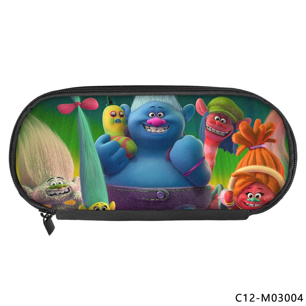 Túi Đựng Bút Bằng polyester Sức Chứa Lớn Họa Tiết Hoạt Hình trolls Dễ Thương Cho Học Sinh