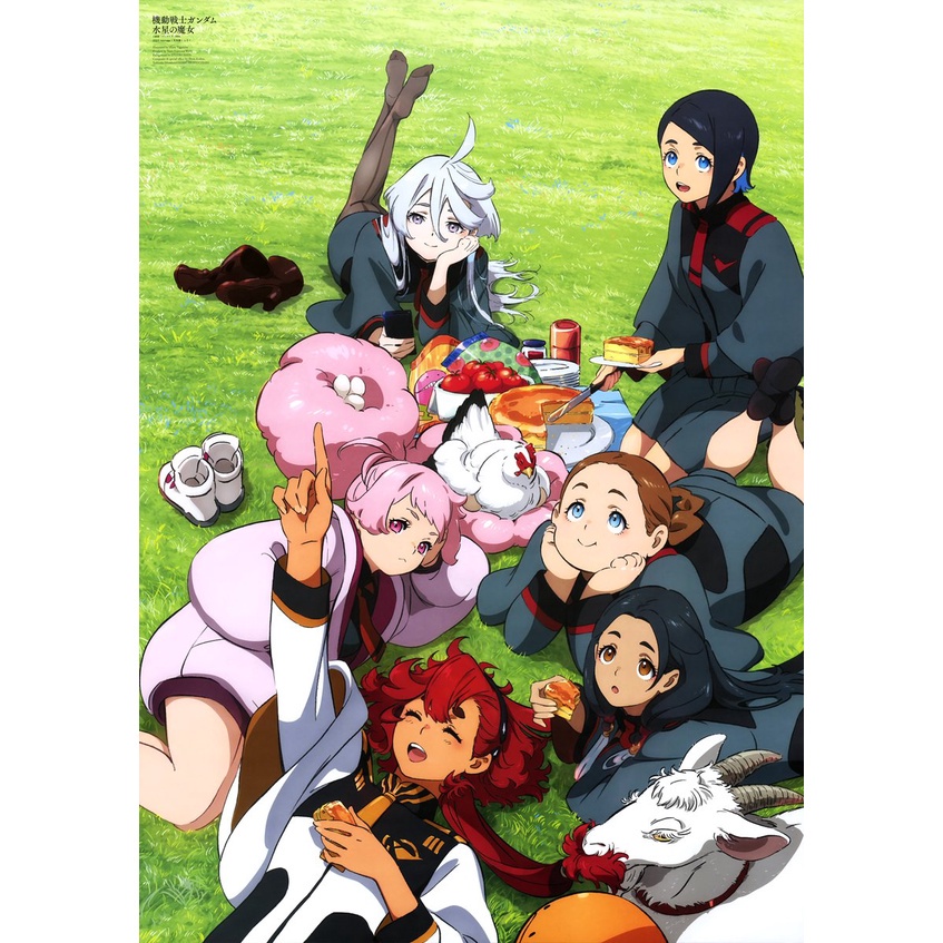 Poster Anime Mobile Suit Gundam The Witch from Mercury GIẤY DECAL Tranh Dán Tường Anime/Manga Gundam PT12