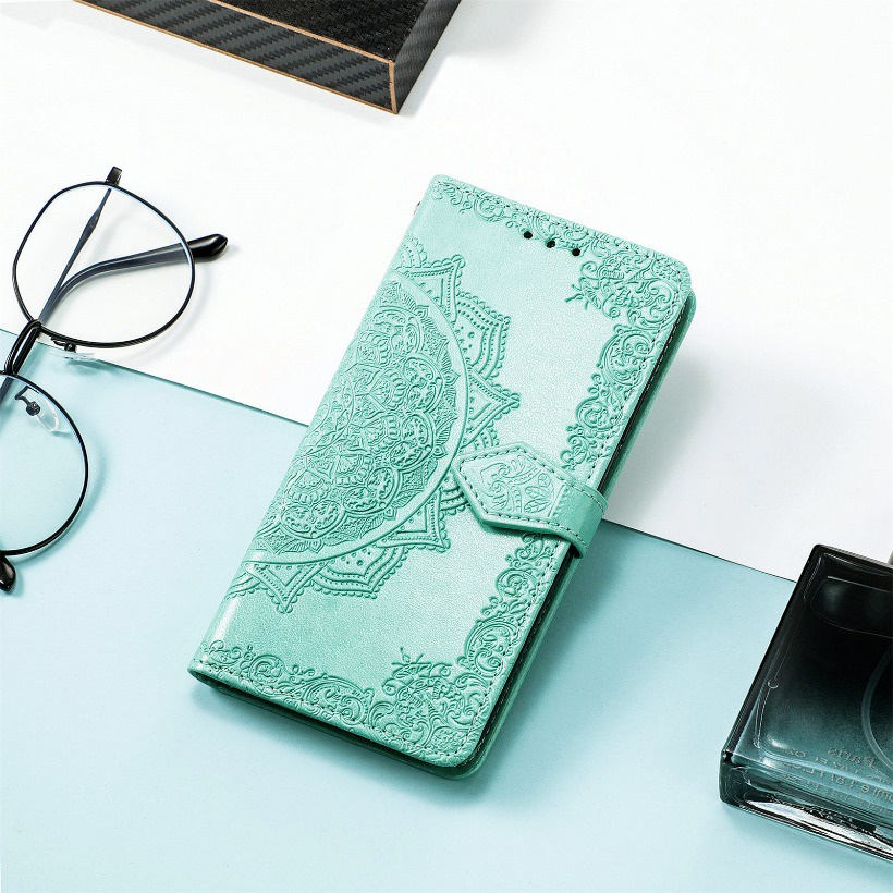 Phù Hợp Bao Da Điện Thoại Từ Tính In Hoa mandala Cho realme11 realme10 realme gt neo 3 realme8 realme7 realme-gt 5g Ốp
