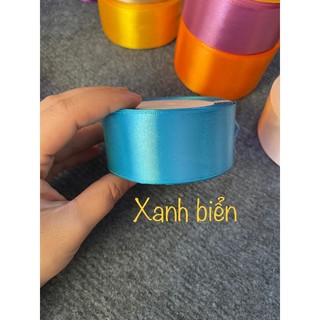 Cuộn ruy băng lụa 4cm ( cuộn )làm hoa hồng lụa