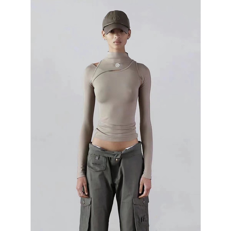 Áo Thun Tay Dài Ôm Dáng Thời Trang Hàn Quốc Cho Nữ