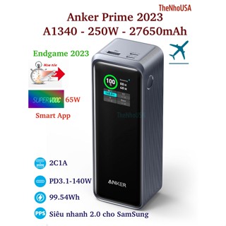 Pin sạc dự phòng 250W Anker Prime 2023 A1340 27650mAh 2C1A PD3.1 PPS 5A QC Super Vooc BH 18T