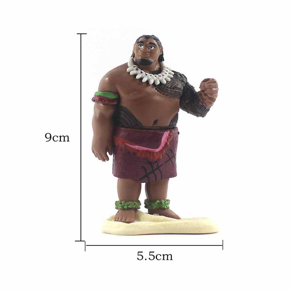 6pcs Ocean Odyssey figurines, Moana cake toppers, decorative toys, baking