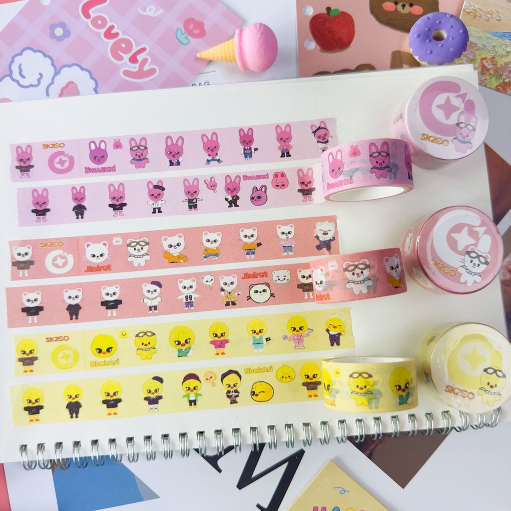 StrayKids SKZ Cartoon Pocket Washi Tape Diy Stickers