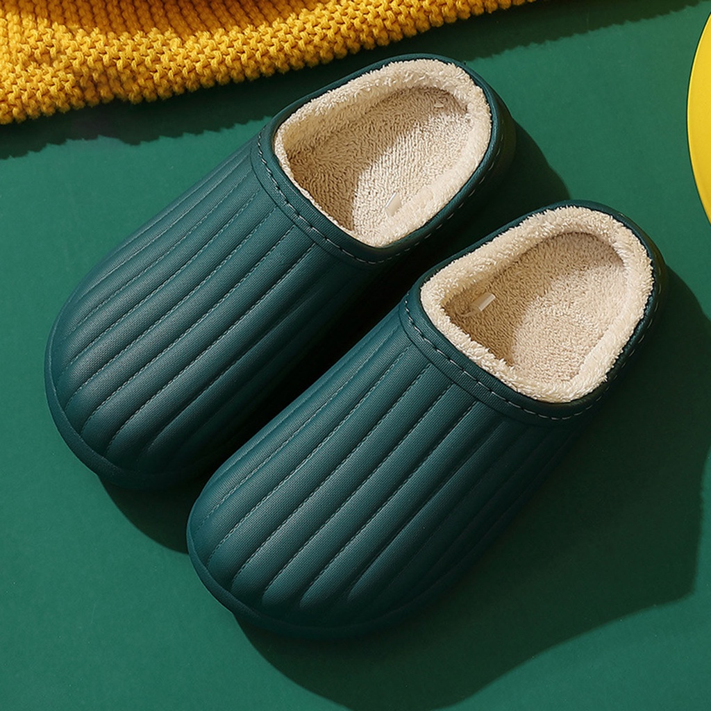 Dép Bông Đi Trong Nhà / Ngoài Trời Giữ Ấm Chống Trượt / Thấm Nước Thời Trang Thu Đông Cho Nam