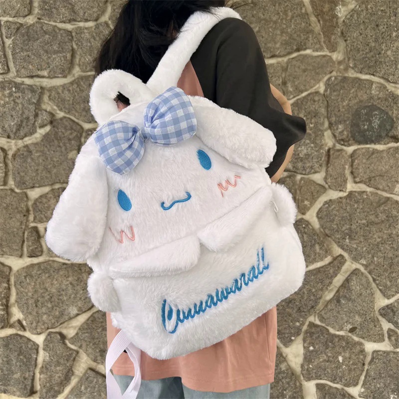 Mới sanrio Ba Lô Đeo Vai Hình cinnamoroll kuromi / Trái Tim Sức Chứa Lớn Nhồi Bông Đáng Yêu Làm Quà Giáng Sinh Cho Bé Gái