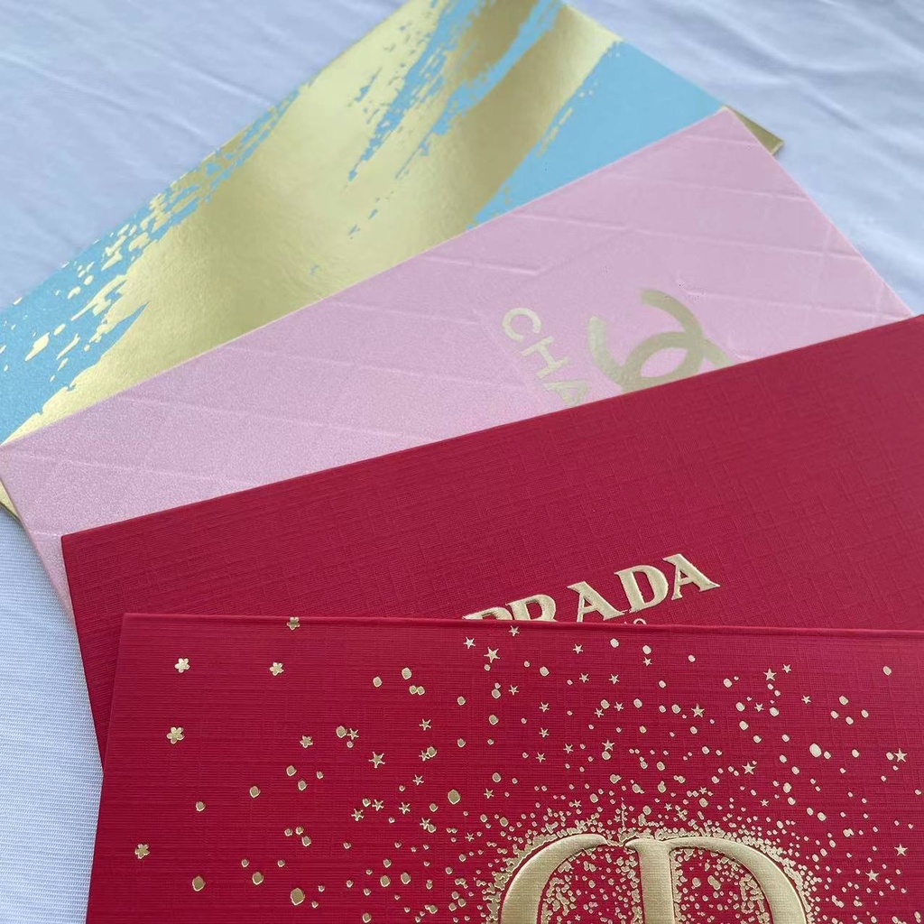 Set 10 Bao Lì Xì Mừng Giáng Sinh / Đám Cưới / Sinh Nhật / Năm Mới Màu Đỏ Phong Cách Trung Hoa