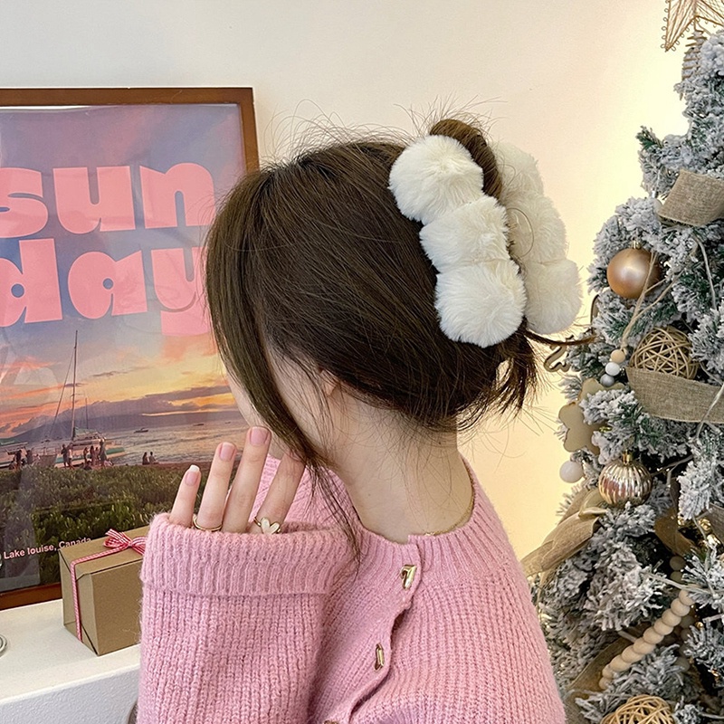 Deamos Kẹp Tóc Hình Cá Mập Bằng Lông Nhung Thời Trang Thu Đông Cao Cấp