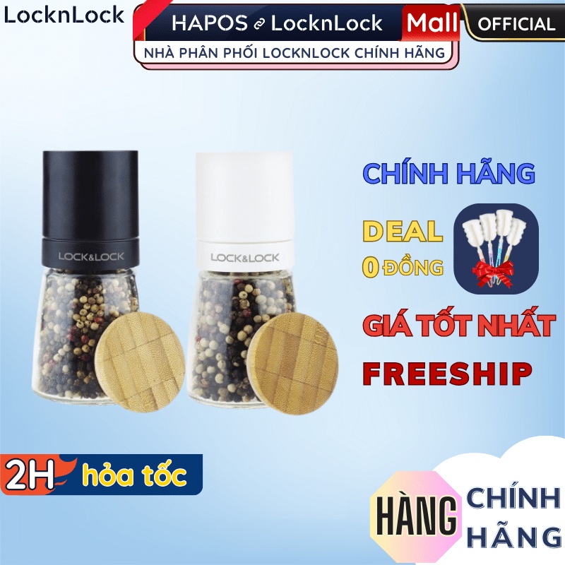 Lọ xay tiêu, hũ đựng dầu ăn LocknLock cầm tay thủy tinh 140ml chất liệu cao cấp, an toàn - DEAL SỐC 0Đ - HAPOS OFFICIAL