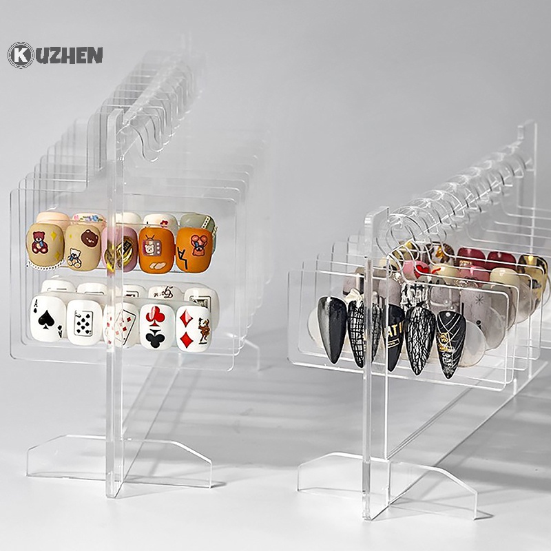 Kuzhen ins Móc acrylic Trong Suốt Trưng Bày Móng Tay Giả Mẫu Màu Sắc Bán Chạy