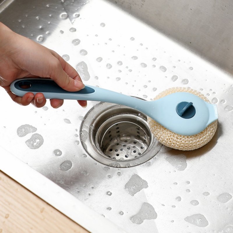 Bàn Chải Chà Nồi Có Tay Cầm Dài Khử Mùi Không Làm Tổn Thương Đồ Dùng Nhà Bếp