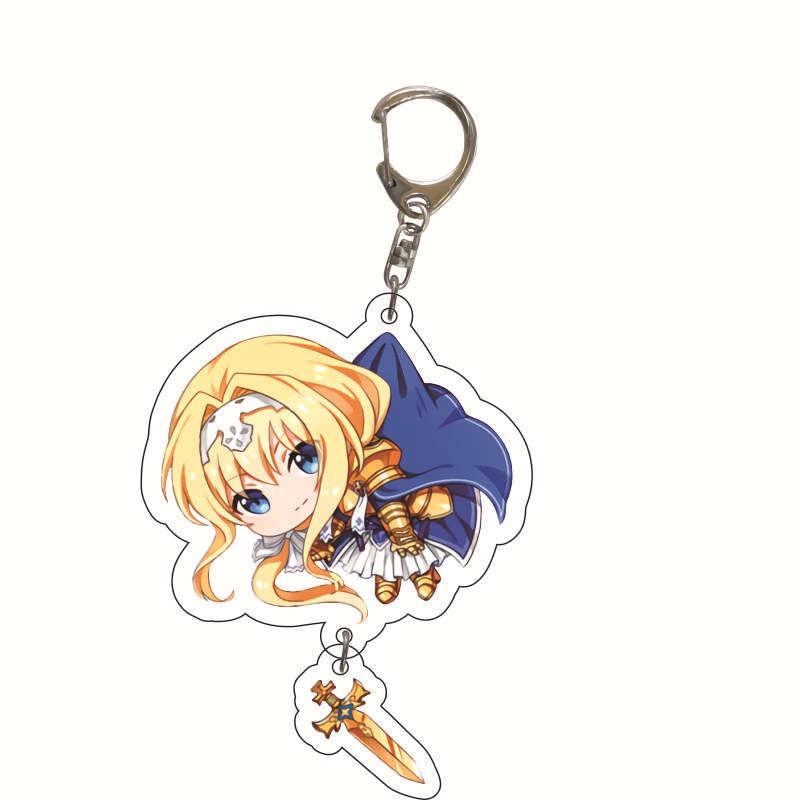 Sword Art Online móc khóa Asuna Shino Kirito anime sáng tạo acrylic túi mặt dây chuyền ngoại vi mặt dây chuyền