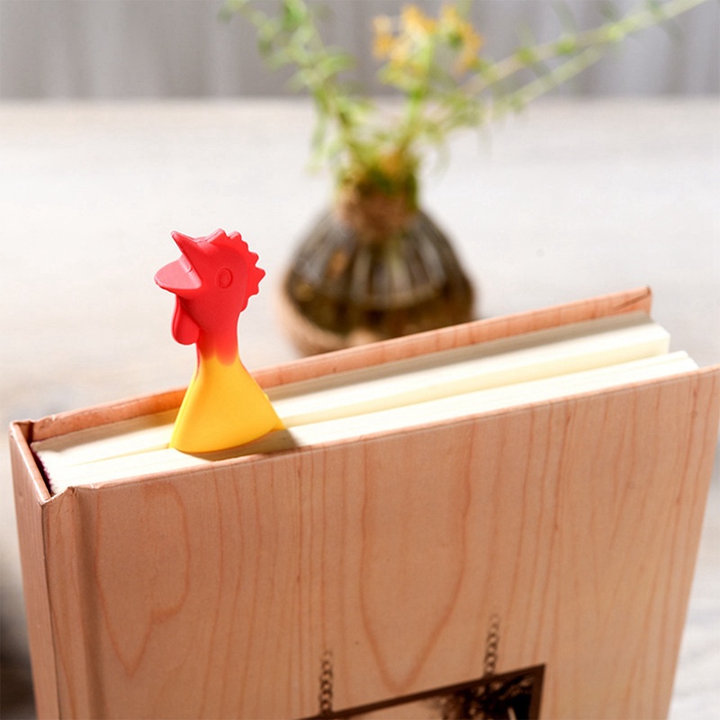1 Thẻ Đánh Dấu Sách Hình Lồng Đèn Động Vật Gà La Hét Vui Nhộn Sáng Tạo Làm Quà Tặng Văn Phòng Trường Học