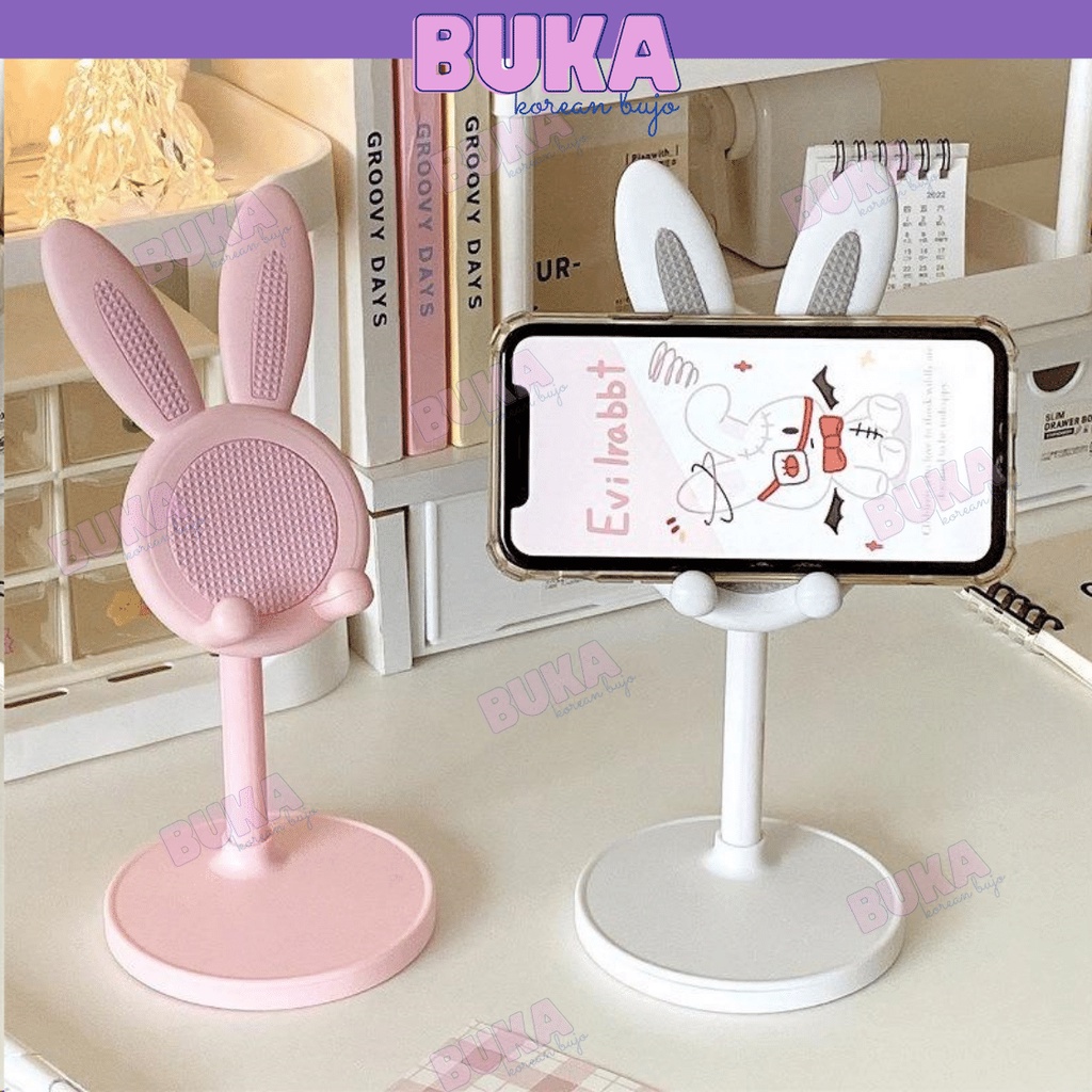 Giá Đỡ Điện Thoại Tai Thỏ Buka Kệ Đỡ Điện Thoại, Giá Đỡ Ipad Cute Chắc Chắn