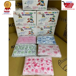 Khẩu Trang Y Tế Trẻ Em Famapro in hình Siêu Dễ Thương Dành Cho Bé 50 cái/ hộp 4 Lớp Kháng Khuẩn