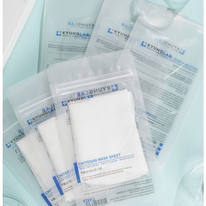 Mặt nạ Kyung Lab Chitosan Mask trẻ hoá, dưỡng trắng, thanh lọc thải độc da Kyunglab (06 gói/Hộp)