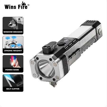 Đèn Pin led usb Khẩn Cấp Sạc Pin Từ Tính Mạnh Đa Năng Cho Xe Hơi