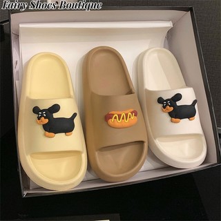 ZHUXIA Dép Đi Trong Nhà Tắm Bằng eva Chống Trượt Họa Tiết Chú Cún Dễ Thương Phong Cách Hàn Quốc