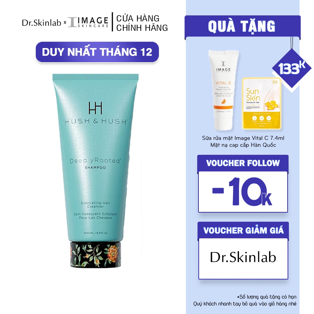 Dầu gội làm sạch sâu, nuôi dưỡng da đầu, giúp tóc chắc khỏe Hush & Hush DeeplyRooted Shampoo 200ml