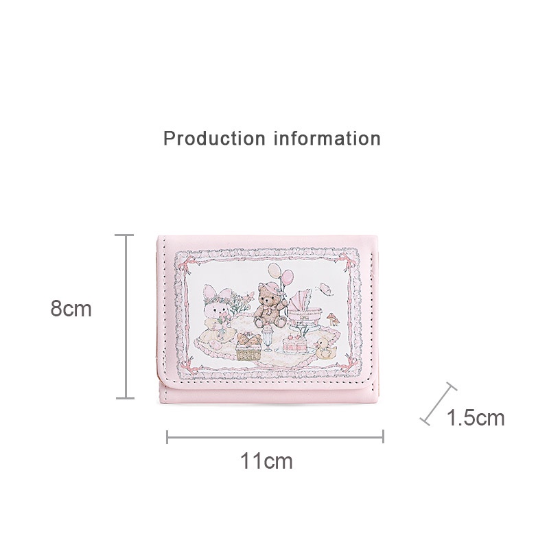 Siêu Dễ Thương Ví Đựng Thẻ Đa Năng Khóa Nam Châm Dòng Hoạt Hình Thỏ Gấu Chính Hãng Chống Khử Từ Khi Đi Dã Ngoại