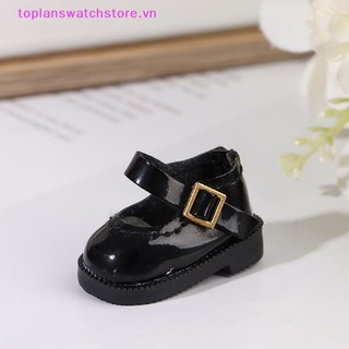 Giày Búp Bê Da Màu Đen Dễ Thương Cho Bé