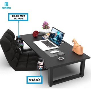 Bàn làm việc chân K gaming gấp gọn, mặt gỗ MDF cao cấp thiết kế bàn làm việc bền đẹp chắc chắn