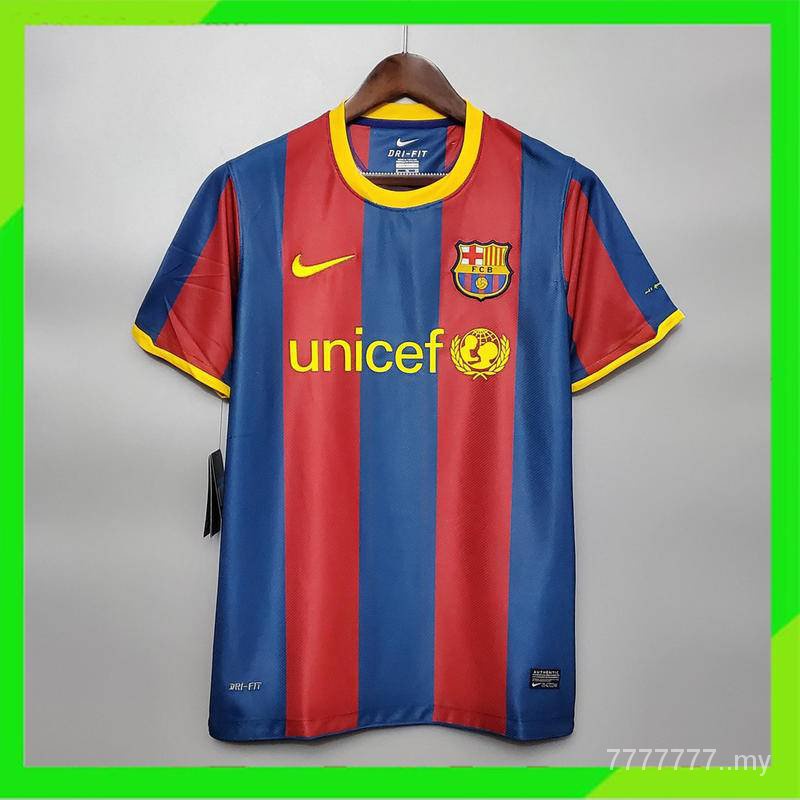 Bộ Đồ Thể Thao Đá Banh Tay Ngắn Kiểu retro Đội Tuyển Barcelona 10-11
