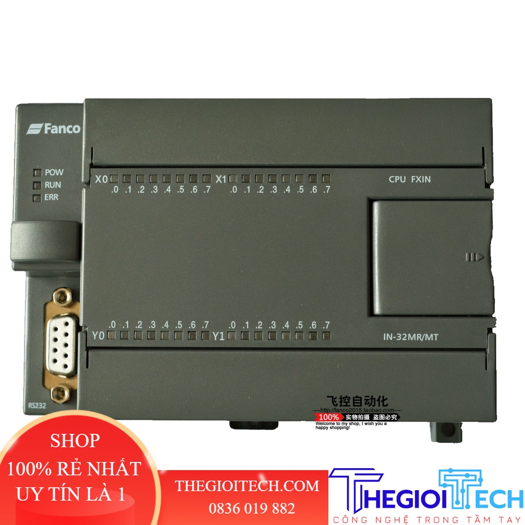 Board Mạch Lập Trình PLC FX1N 32MR Bảng Điều Khiển Công Nghiệp 16 Đầu Vào 16 Đầu Ra Điện Áp 24VDC