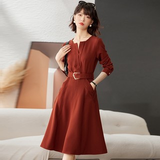 Đầm Dài Tay Cổ Chữ V Thời Trang Ozunzun 2116