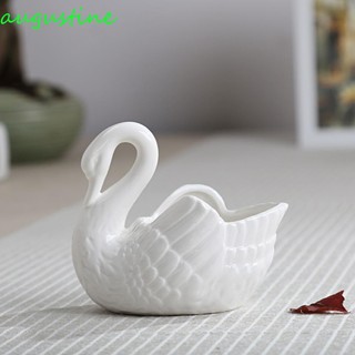 1 chậu hoa bằng sứ hình thiên nga trang trí nhà cửa