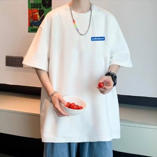 [có size 30 kg___125 kg] M-8XL áo phông nam tay lỡ,Áo Thun Cotton Tay Ngắn Dáng Rộng In Chữ Thời Trang Hàn Quốc 2024 Cho Nam